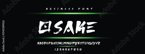 Osake  Modern minimal logo alphabet font. Abstract scifi science futuristic typography sport, technology, fashion, digital, future creative logos fonts. vector illustration