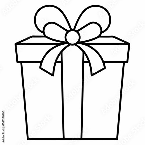 A gift box with a ribbon and bow isolated on a white background