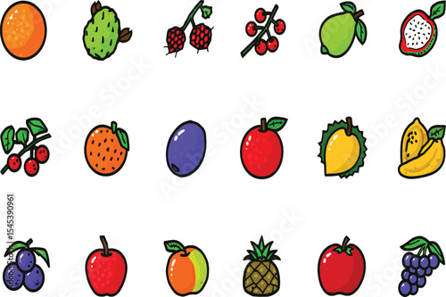 A colorful collection of fresh fruits, vegetables, and berries