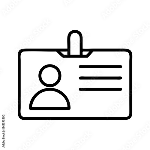 Blank ID card with holder and space for personal information  