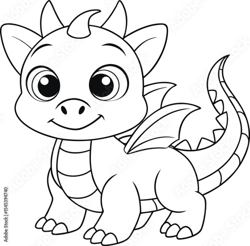 A cute dragon vector