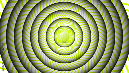 Abstract Wavy Zigzag Radial Lines Circular Optical Illusion Art. Vector
