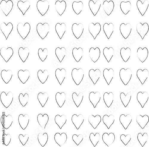 set of vector hearts, set of hearts, icon, 
