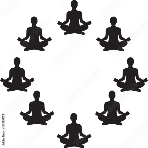 yoga silhouettes