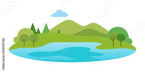 vector illustration of a mountain landscape