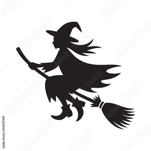 Spooky ghost silhouette vector graphic isolated on white background