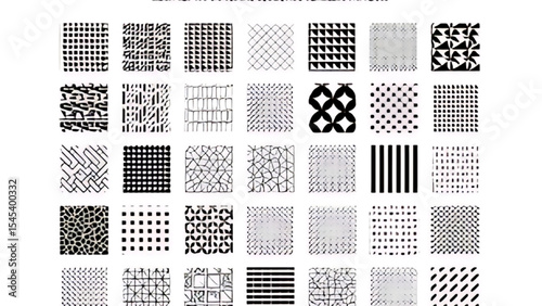 Collection of abstract black and white patterns perfect for various design applications
