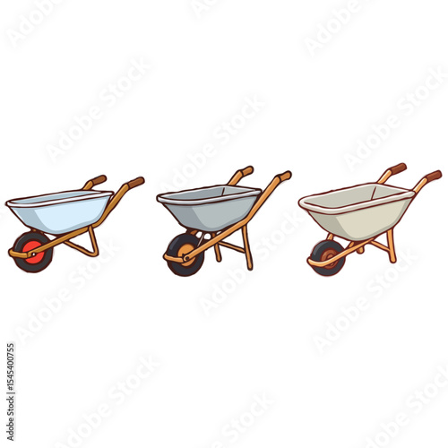 Simple Cartoon Themed Wheelbarrow