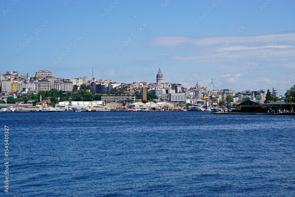 Fototapeta premium waterfront view over istanbul on a sunny day