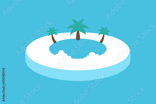 Tropical Island Paradise A Relaxing Getaway, Palm Trees, Ocean,  White Sand Beach