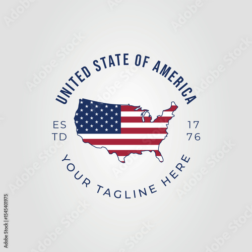 Us map flag logo design  and america flag for patriotic branding and identity. Perfect for Americanthemed businesses and organizations.