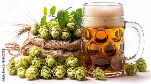 Harvesting tradition blends hops and wheat for brewing delight in fall