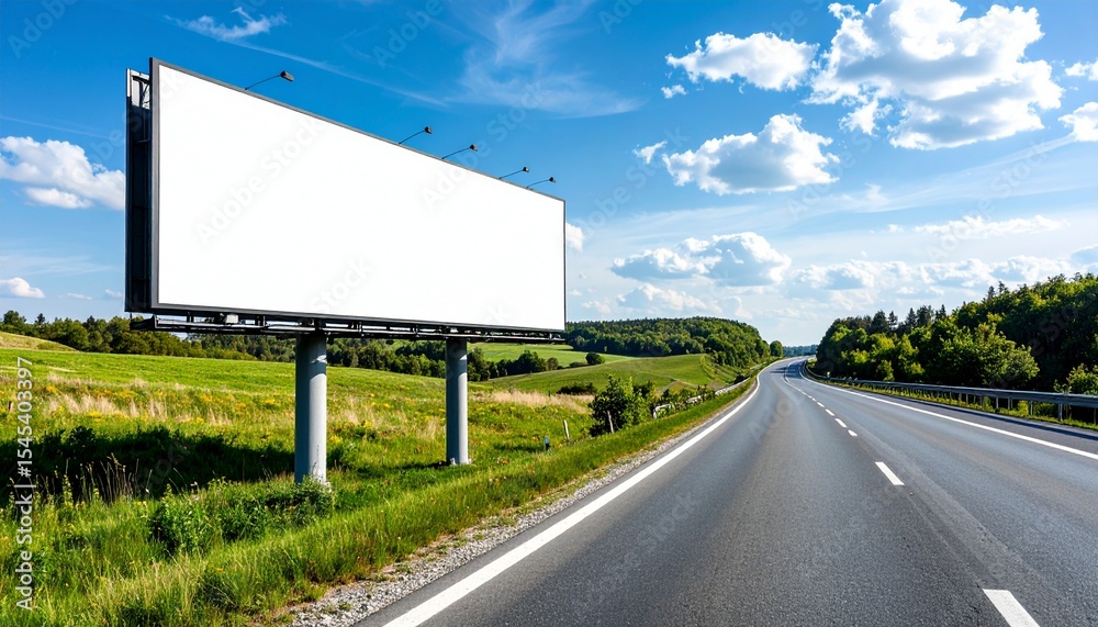 Wide Roadside Billboard Mockup Wide Roadside Billboard Mockup