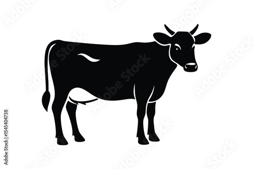 cow vector icon on white