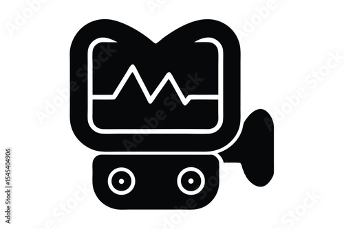 baby heartbeat monitor vector icon