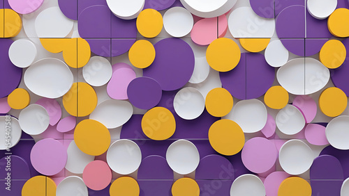 Colorful 3d circle shapes in abstract pattern perfect for background design