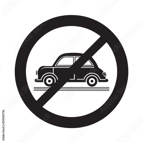 "No Parking Zone – Vector Sign Icon"