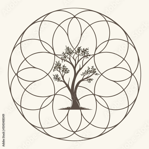 black and white vector illustration of a flower decorate mandala