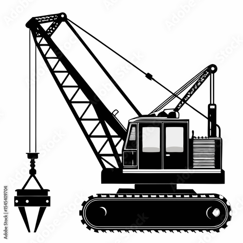 silhouette of a crane