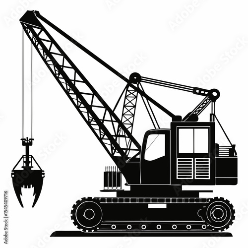 silhouette of a crane