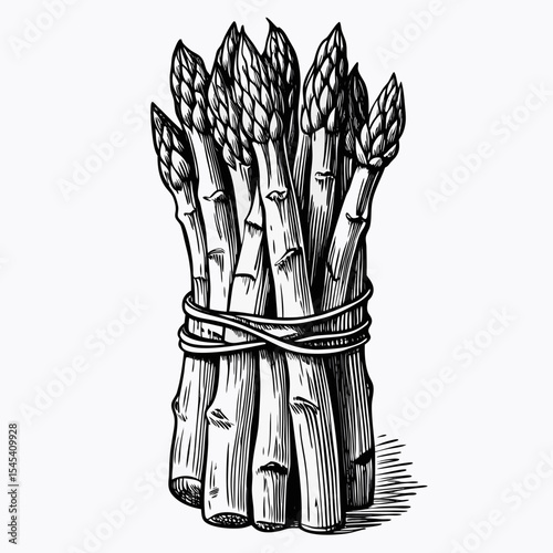 black and white asparagus