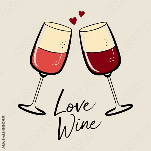 vector illustration of a wine glass