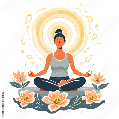 yoga in the lotus position, meditation, svg, 