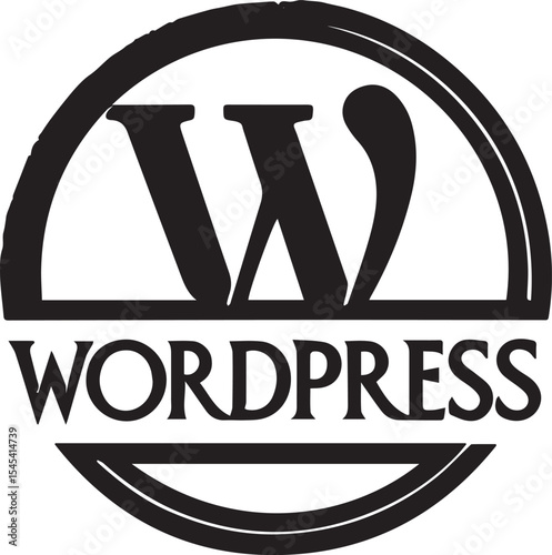 A WordPress icon, vector, free