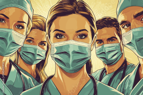 People who embody retro style and are immersed in pop art and vintage advertising, in contrast to the doctors who work in operating rooms