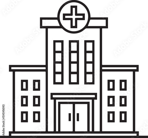 hospital icon, hospital icon vector