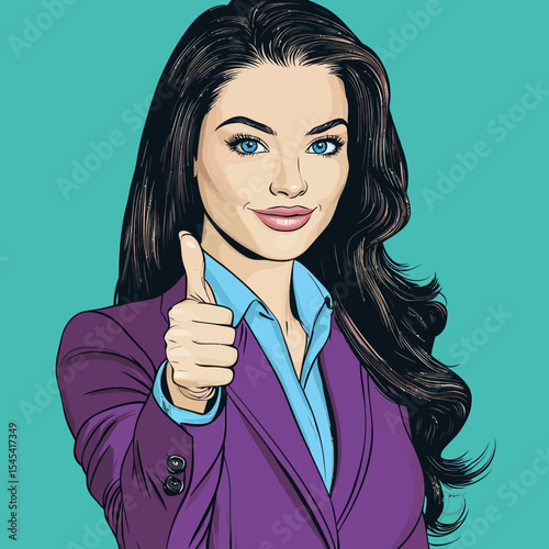 A close-up of a sexy woman's face in pop art style with her mouth open, modern retro pop art comic style background, inviting to a party