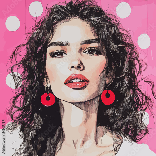 The creation of poster art for hairdressers and beauty shops involves fashion illustration and freehand drawing techniques