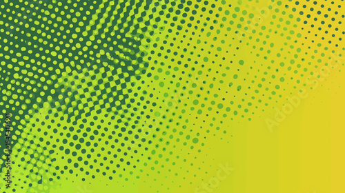 A green pop art background with dots design is showcased in this abstract modern illustration in retro comics style