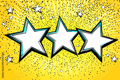 A comic yellow sunbeam background in retro pop art style cartoon form