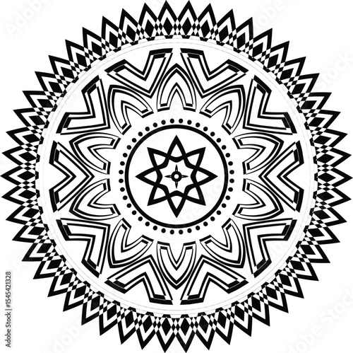 Premium Luxurious Black Mandala Design | Royal White Background Art