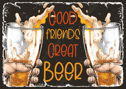 Good friends enjoy craft beer together