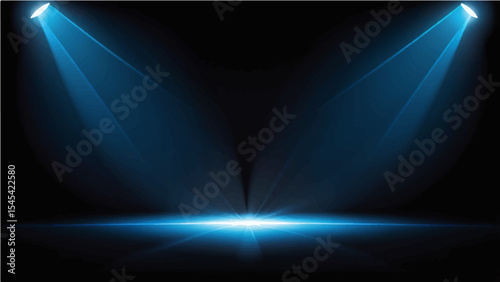 abstract Dark blue gradient with warm top-left spotlight, cinematic glow, moody depth, subtle light drama.