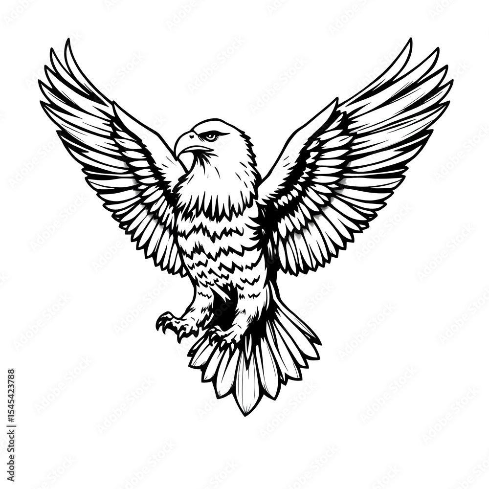 Fototapeta premium eagle with wings