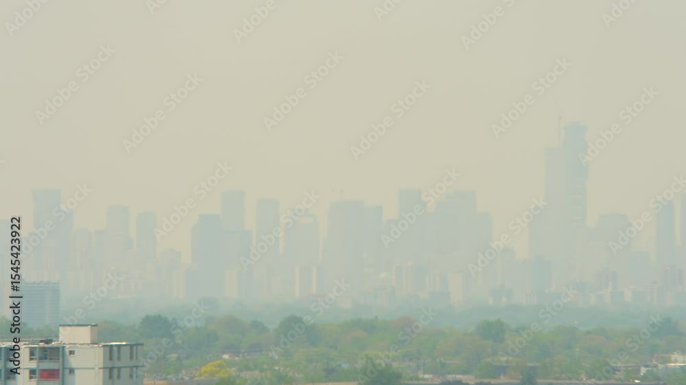 Smoke from Canadian and United States burning wildfires creates hazy ...