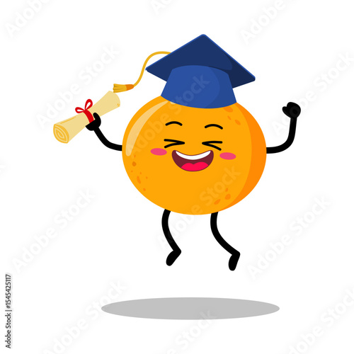Cute Hand Drawn orange graduated