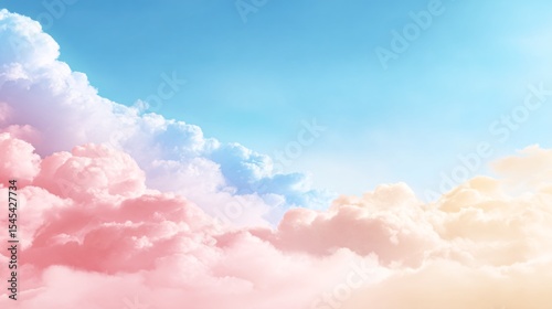 Soft pastel clouds against a blue sky