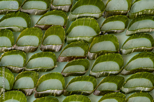Aloe vera in detail: healthy and refreshing background