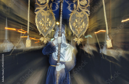 Participant also called Nazarenos of the Christian Semana Santa procession in Spain.