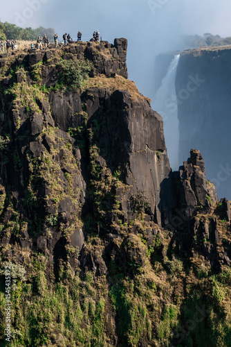 Majestic Victoria falls Cliff Edge in Livingstone, Zambia 