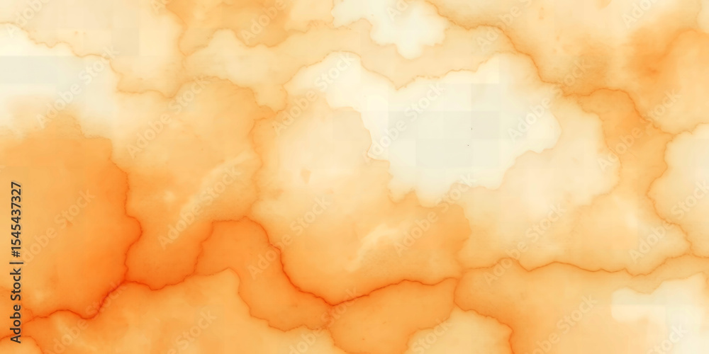 Obraz premium Abstract background with orange and cream color blend resembling marble or watercolor effect