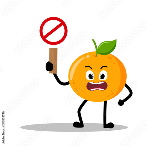 Cute Hand Drawn Protesting orange