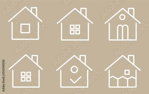 House icon set. Home icon vector, Real estate house icon. vector illustration
