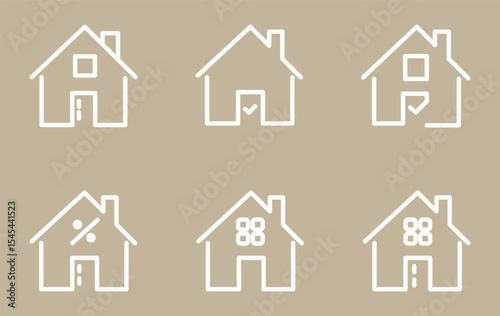 House icon set. Home icon vector, Real estate house icon. vector illustration