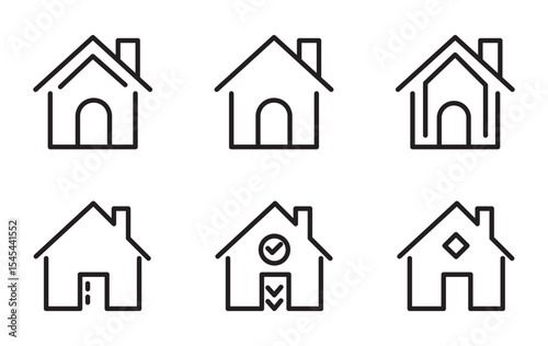House icon set vector. Home sign and symbol