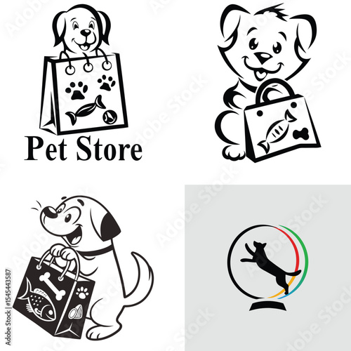 Adorable Puppy Pet Store Logos Cute Canine Designs for Your Business